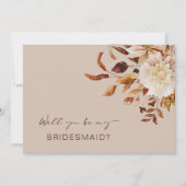 De herfst zult u mijn Bridesmaid- Kaart zijn (Voorkant)