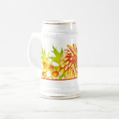 De herfstaankomst op een stein bierpul (Voorkant links)