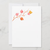 De herfstbijkantoren verlaten de aanbiedingen van  kaart (Achterkant)