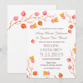 De herfstbijkantoren verlaten de aanbiedingen van  kaart (Voorkant / Achterkant)