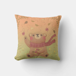 De herfstbladeren van de teddybeer kussen