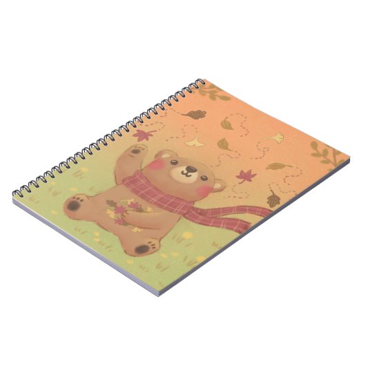 De herfstbladeren van de teddybeer notitieboek (Linkerzijde)