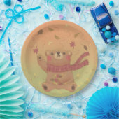 De herfstbladeren van de teddybeer papieren bordje (Feest)