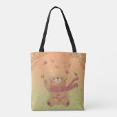 De herfstbladeren van de teddybeer tote bag (Achterkant)