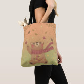 De herfstbladeren van de teddybeer tote bag (Dichtbij)