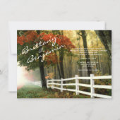 De herfstbomen vallen uit het hek van het hek kaart (Voorkant)