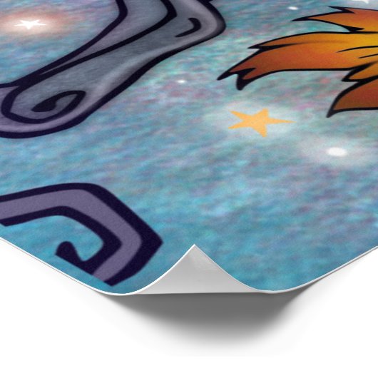 De herfstboom - Katten hebben een feiale kunst Poster (Hoek)