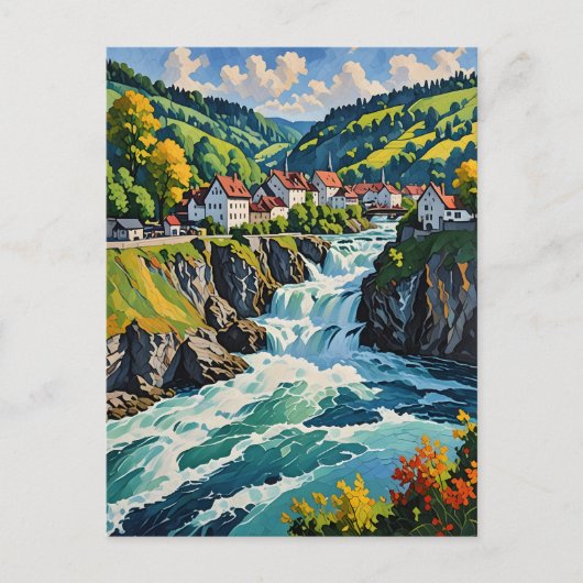 De Herfsten van de Rijn in Schaffhausen Briefkaart (Voorkant)