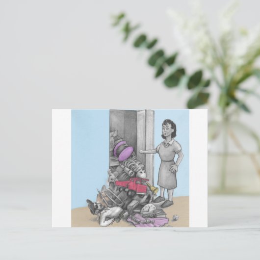 De Herfsten van het Stuff van de vrouw uit Kast Briefkaart (Staand voorkant)