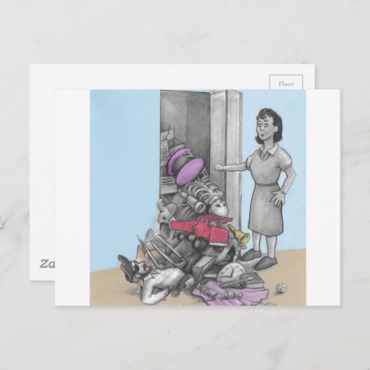 De Herfsten van het Stuff van de vrouw uit Kast Briefkaart (Voorkant / Achterkant)