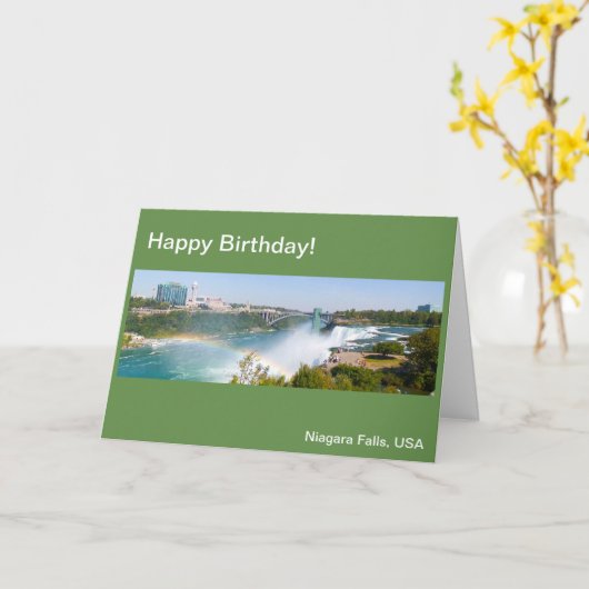 De Herfsten van Niagara, de V.S. voor het Kaart (Gele Bloem)