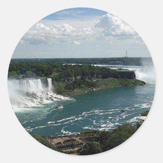 De Herfsten van Niagara Ronde Sticker (Voorkant)