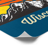 De Herfsten Wisconsin Retro City, Verenigde Staten Poster (Hoek)