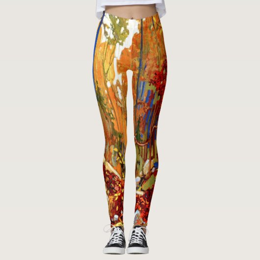 De herfstGarland, de kleuren van de herfst Leggings (Voorkant)