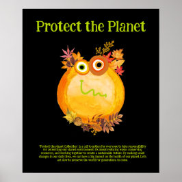 De herfstkleuren beschermen het PLANET, BEWAREN de Poster