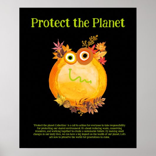 De herfstkleuren beschermen het PLANET, BEWAREN de Poster (Voorkant)