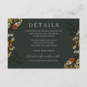 De herfstolieramp droogde de Greenery Wreath Weddi Informatiekaartje (Voorkant)