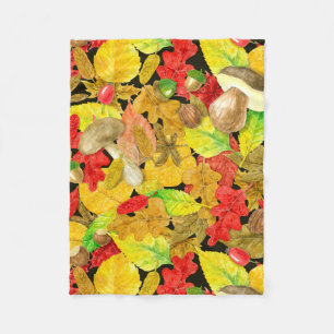 De herfstpatroon van de waterverf fleece deken