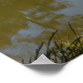 De herfstreflectie op het meer door de Rustic Wood Poster (Hoek)