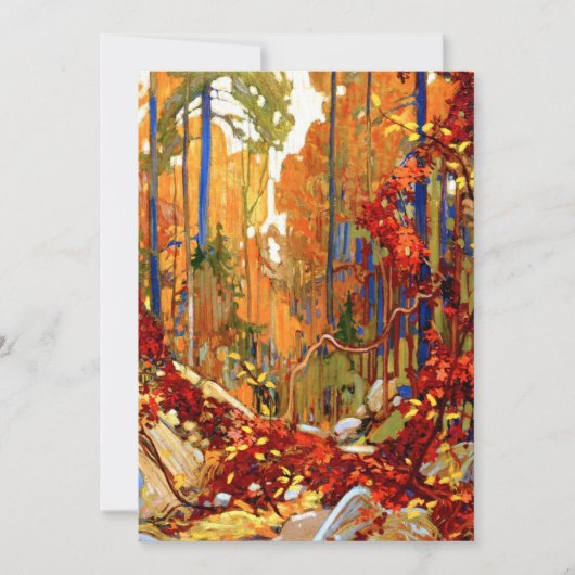 De herfst's Garland, mooie kunst van Tom Thomson, Feestdagenkaart (Voorkant)