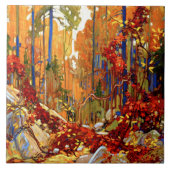 De herfst's Garland, mooie kunst van Tom Thomson, Tegeltje (Voorkant)