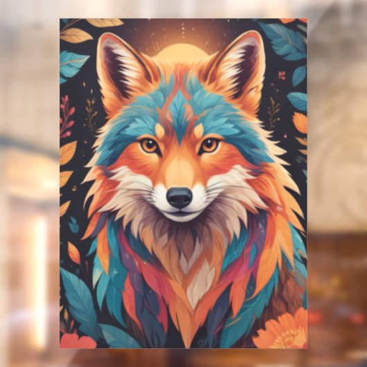 De herfstvos raamsticker (Vel 2)