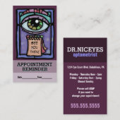 De herinnering van de benoeming.Teacher.Meeting.Bu Afsprakenkaartje (Voorkant / Achterkant)