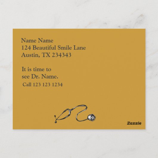 De Herinnering van de Benoeming van de cliënt Briefkaart (Achterkant)