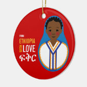 De Herinnering van de Goedkeuring van de Jongens Keramisch Ornament (Links)