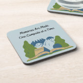 De herinneringen worden gemaakt één Campsite tegel Bier Onderzetter (Linkerzijde)