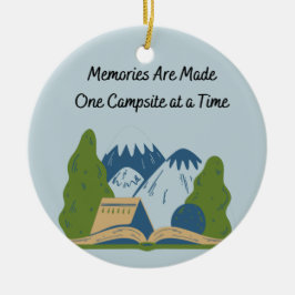 De herinneringen worden gemaakt één Campsite tegel Keramisch Ornament