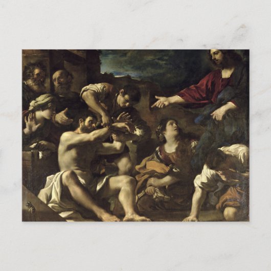 De herinrichting van Lazarus, c.1619 Briefkaart (Voorkant)