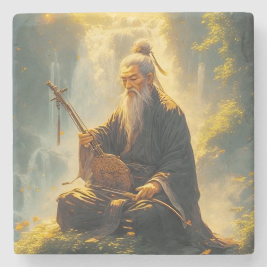 De Hermiet's Shan Shui Stenen Onderzetter (Voorkant)