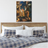 De Hermit kaartillustratie - alchemie kunst Canvas Afdruk (Insitu (Slaapkamer))