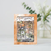 De Hermit Tarot-kaart Briefkaart (Staand voorkant)
