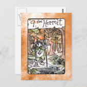 De Hermit Tarot-kaart Briefkaart (Voorkant / Achterkant)