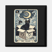 De Hermit Tarot Kaart Cat in de doos Mystic Funny  Magneet (Voorkant)