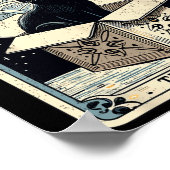 De Hermit Tarot Kaart Cat in de doos Mystic Funny  Poster (Hoek)