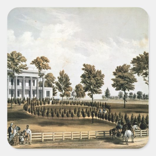 De Hermitage Vierkante Sticker (Voorkant)