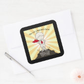 De Hero van iemand Vierkante Sticker (Envelop)