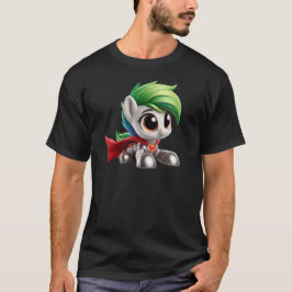 De heroïsche pony met levendige kleuren. t-shirt