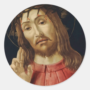 De heropgezette Christus Ronde Sticker