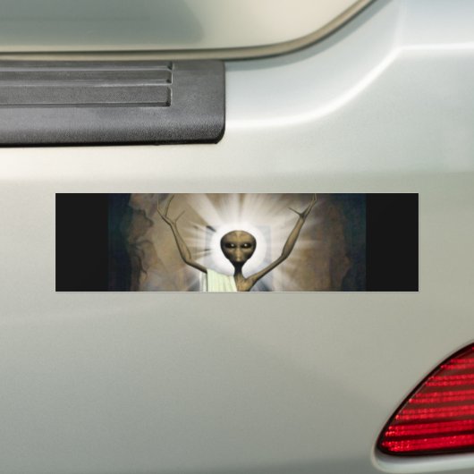 De heropleving van Alien Jesus Bumpersticker (Op auto)