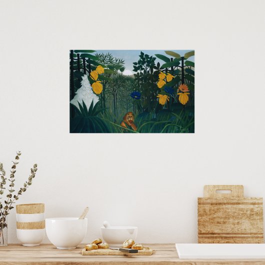 De heropleving van het Leeuwenwoud Groen Poster (Keuken)