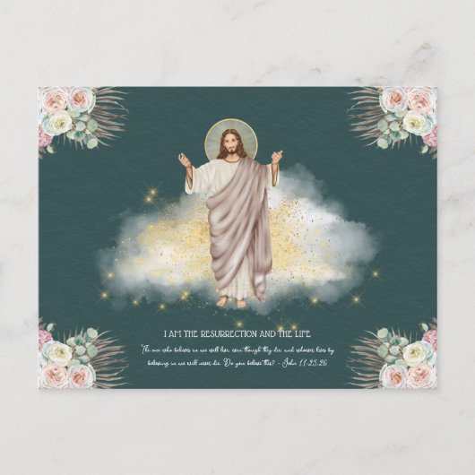 De heropleving van Jezus Christus - Pasen Briefkaart (Voorkant)