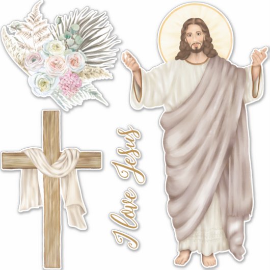 De heropleving van Jezus Christus - Pasen Sticker (Voorkant)