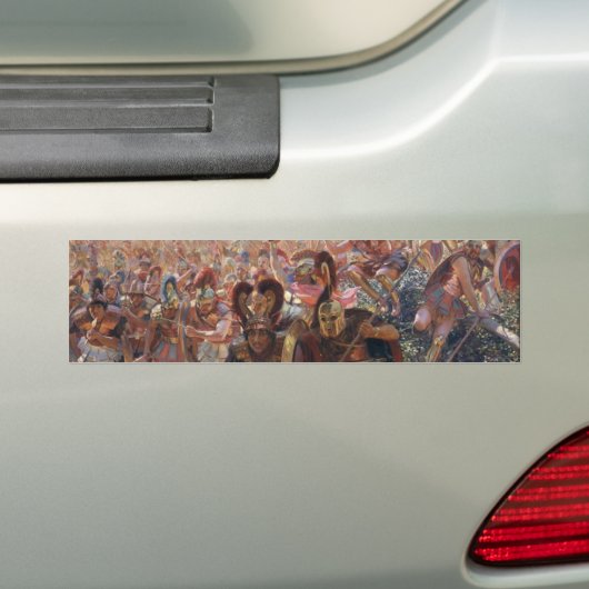 De Heros van de slag om Marathon (Rochegrosse) Bumpersticker (Op auto)