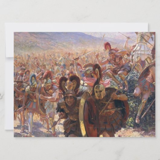 De Heros van de slag om Marathon (Rochegrosse) Kaart (Voorkant)