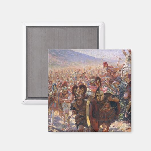 De Heros van de slag om Marathon (Rochegrosse) Magneet (Voorkant / Achterkant)