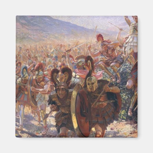 De Heros van de slag om Marathon (Rochegrosse) Magneet (Voorkant)